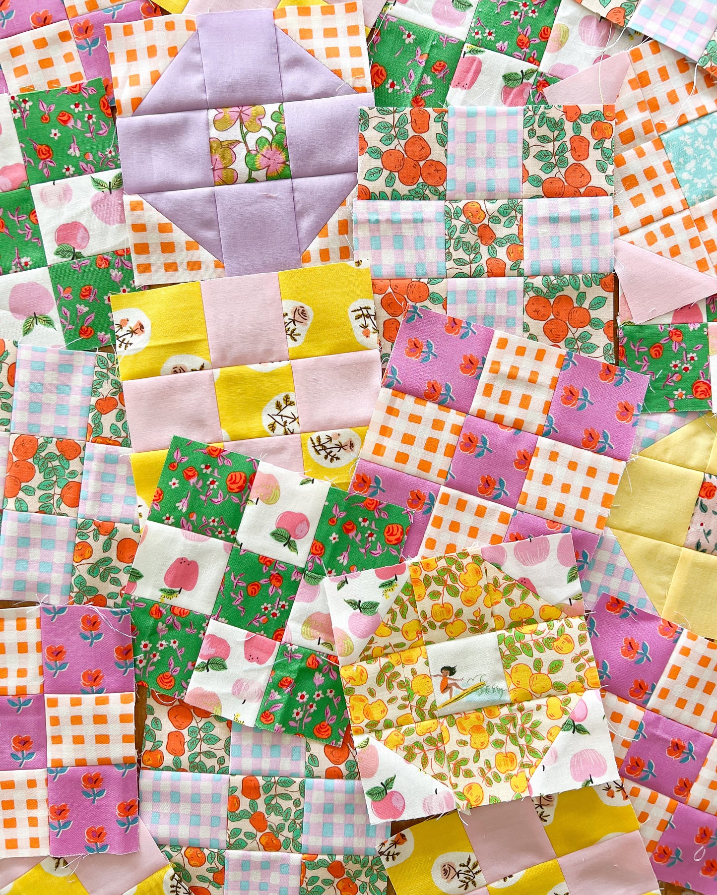 Grandmother's Scrap Patch Quilt Block Pattern - PDF