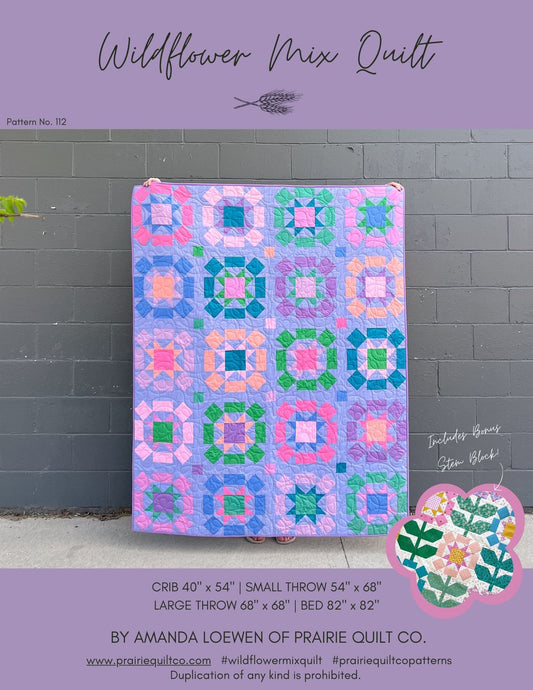 Wildflower Mix Quilt Pattern - PDF