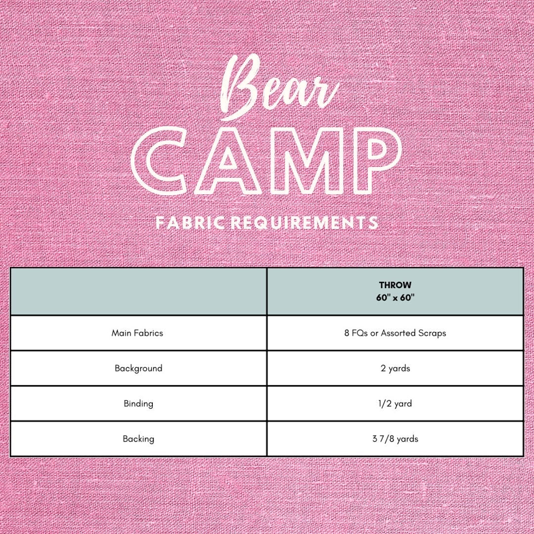 Bear Camp Quilt Pattern - PDF
