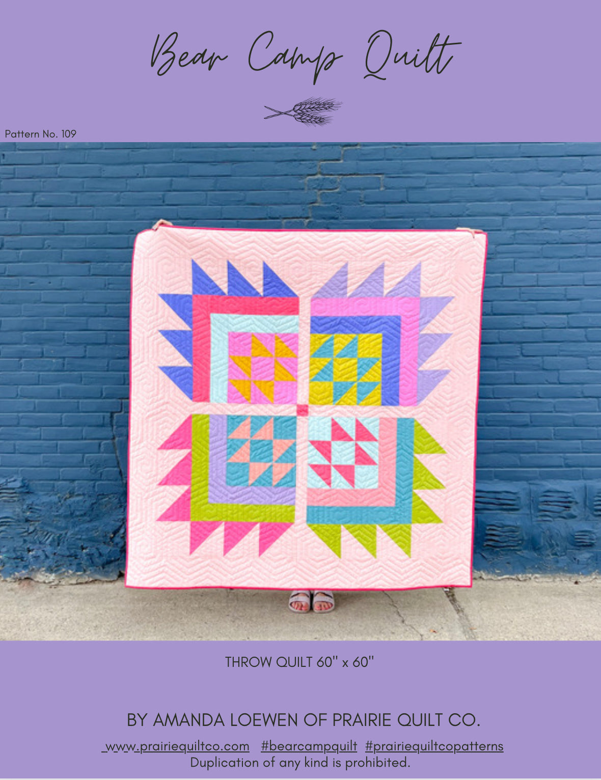 Bear Camp Quilt Pattern - Paper Pattern - WHOLESALE