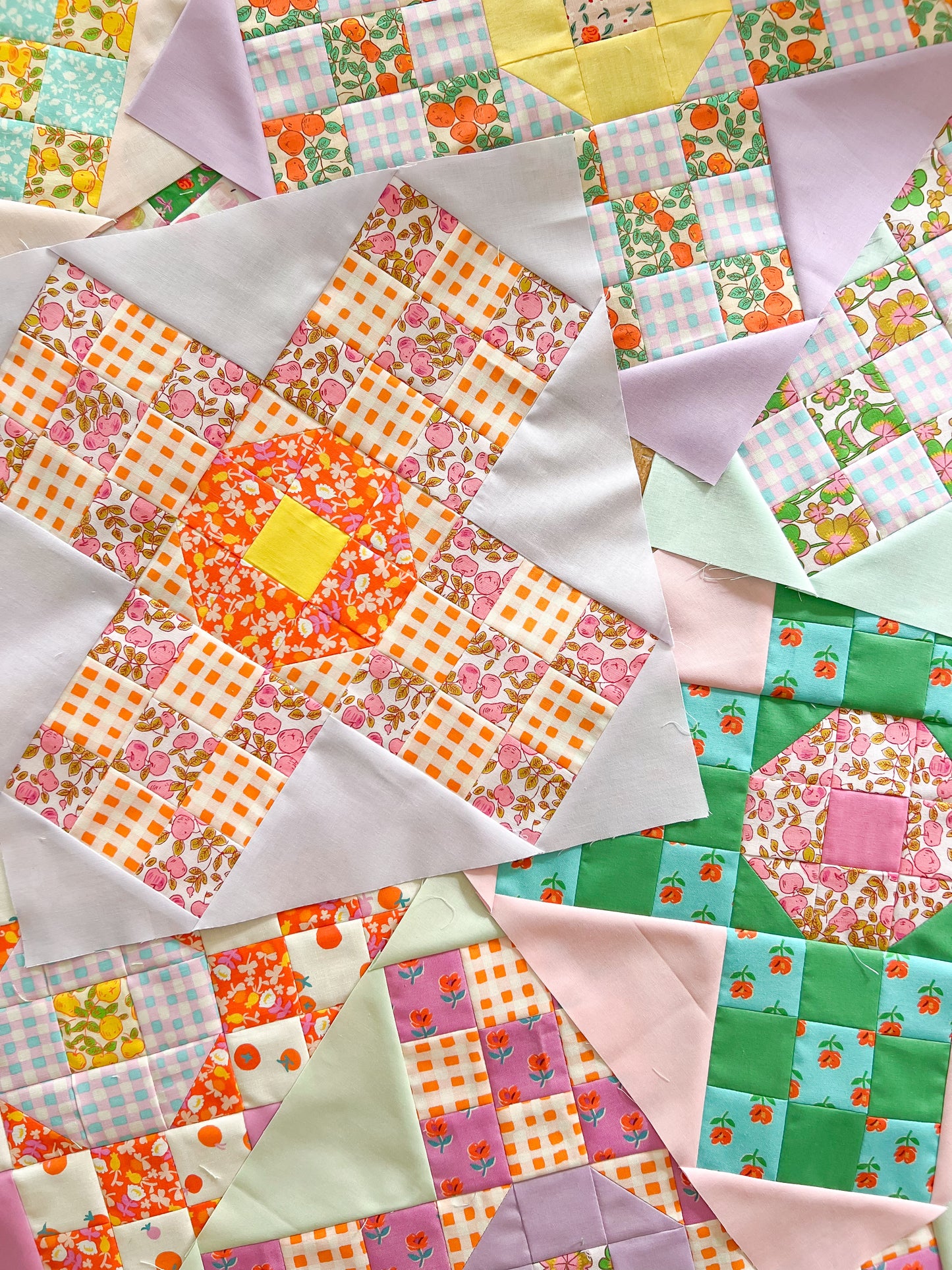 Grandmother's Scrap Patch Quilt Block Pattern - PDF