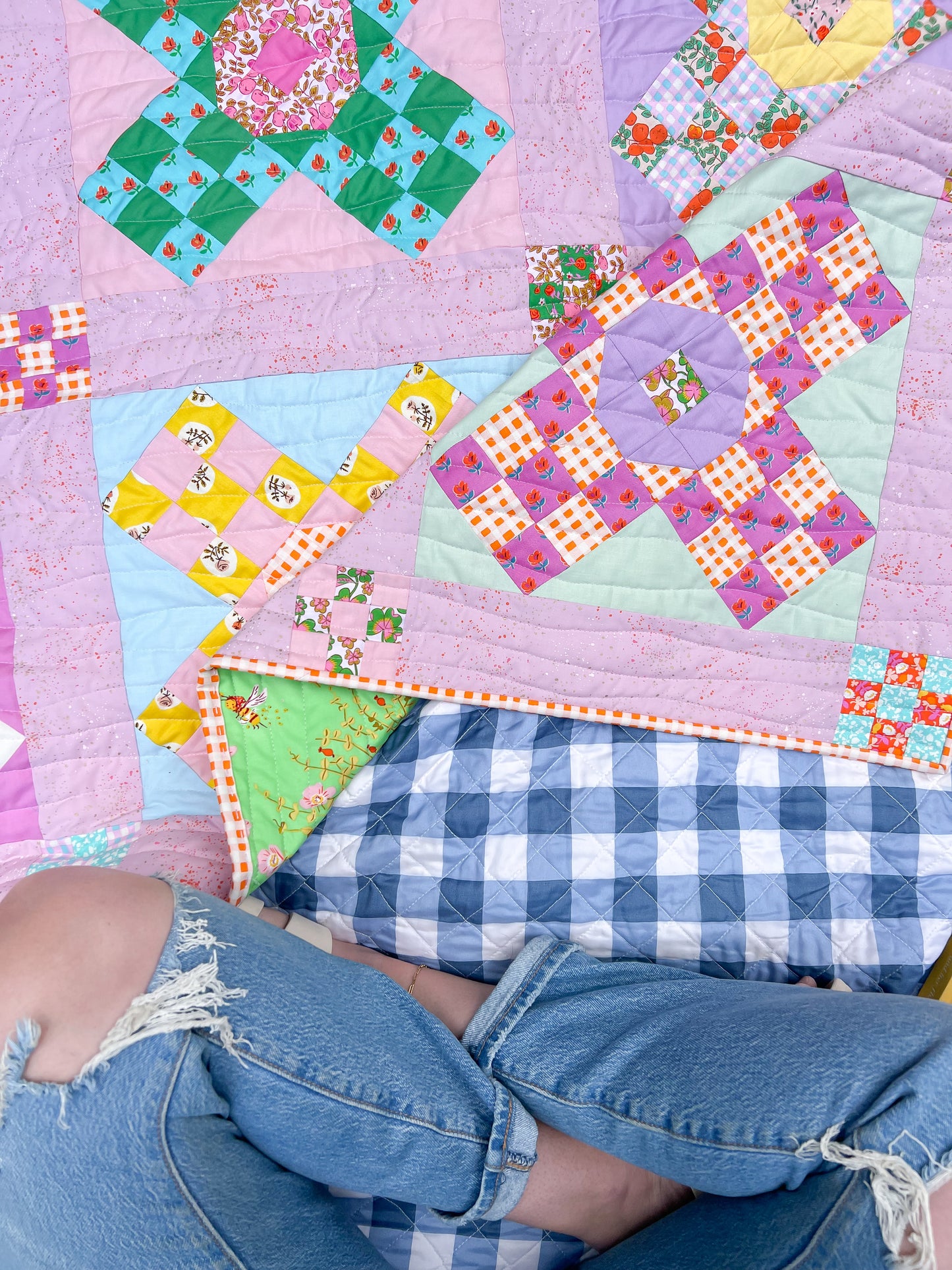 Grandmother's Scrap Patch Quilt Block Pattern - PDF