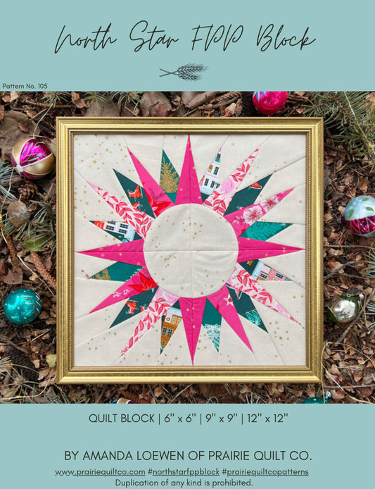 North Star FPP Quilt Block PDF Pattern