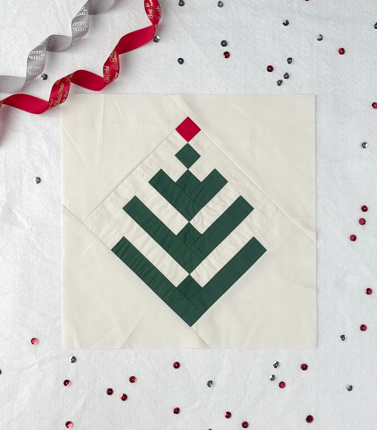 Folk Tree Quilt Block PDF Pattern