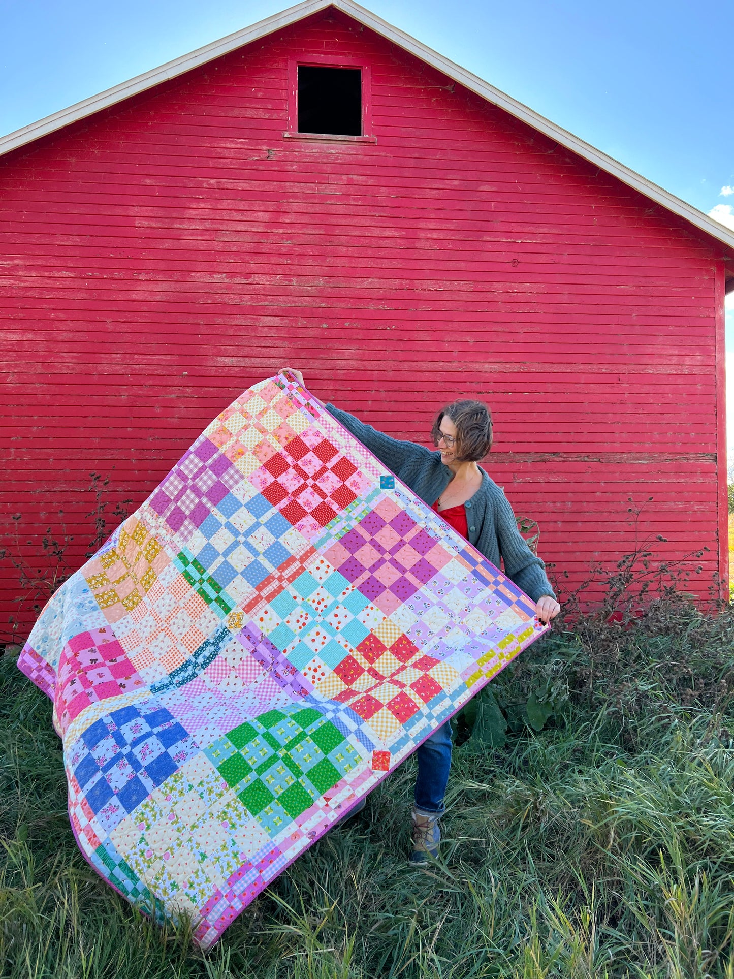 Garden Party Plaid Quilt Pattern - PDF