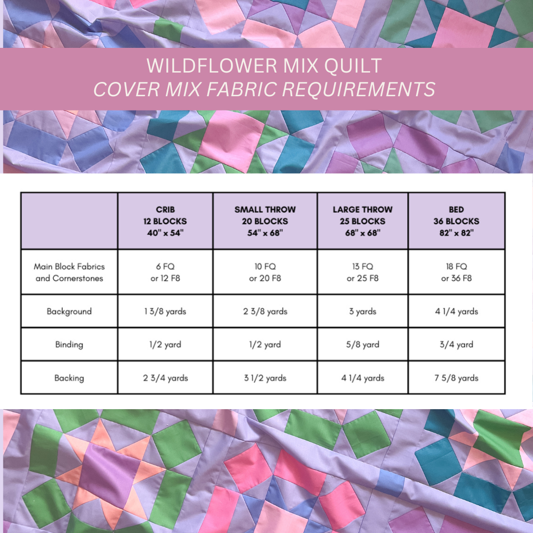 Wildflower Mix Quilt Pattern - PDF