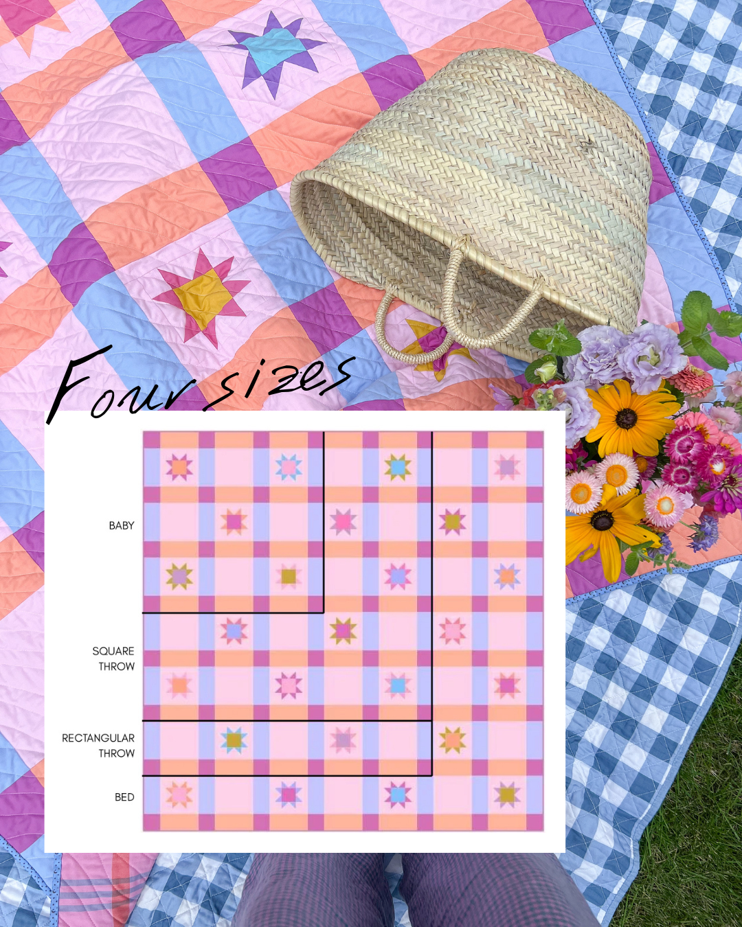 Gingham Days + Night Quilt Pattern - PDF