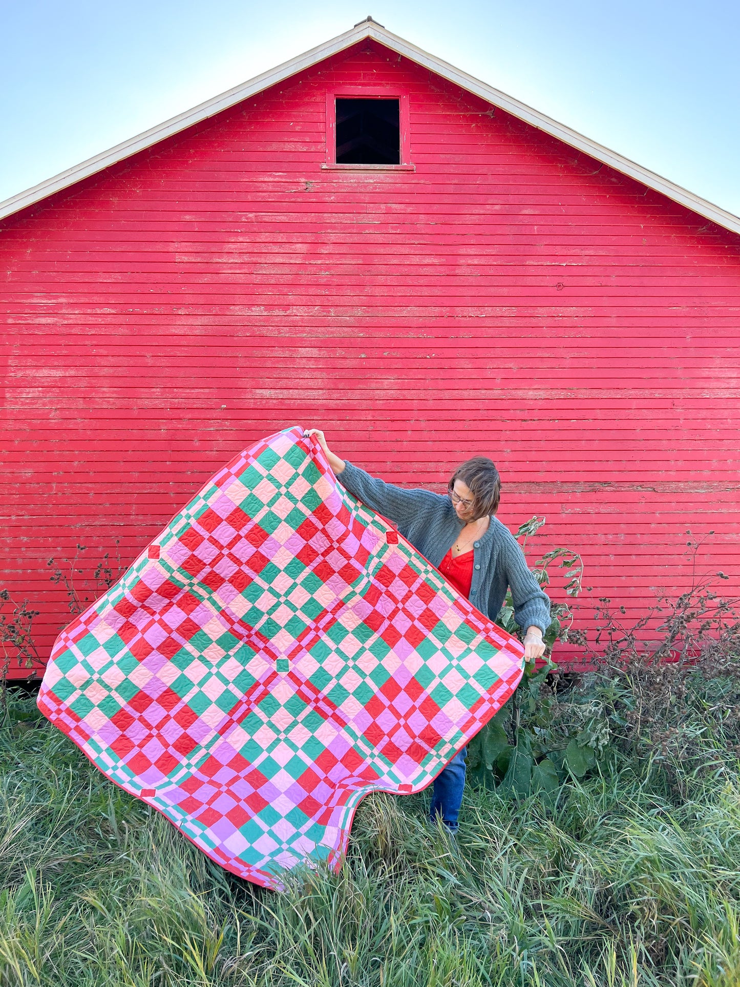 Garden Party Plaid Quilt Pattern - PDF