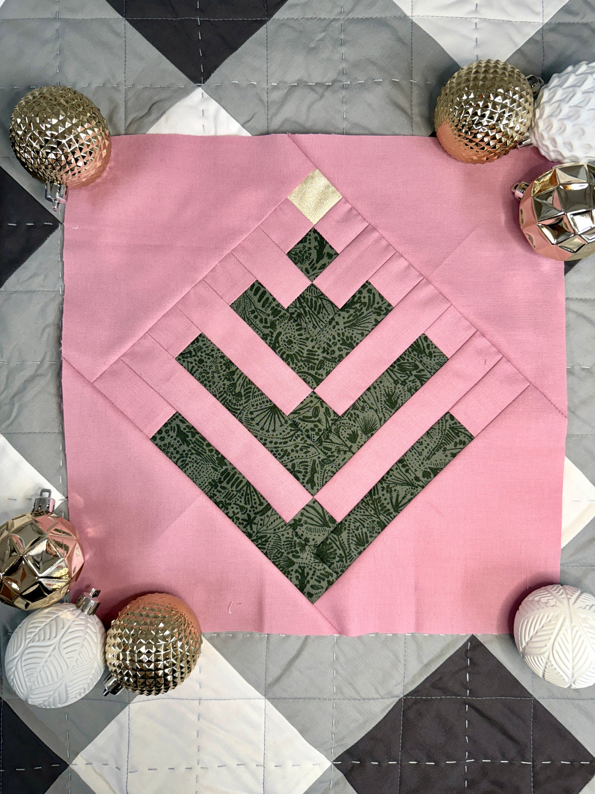 Folk Tree Quilt Block PDF Pattern