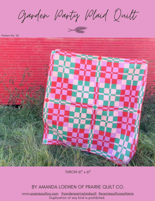 Garden Party Plaid Quilt Pattern - PDF