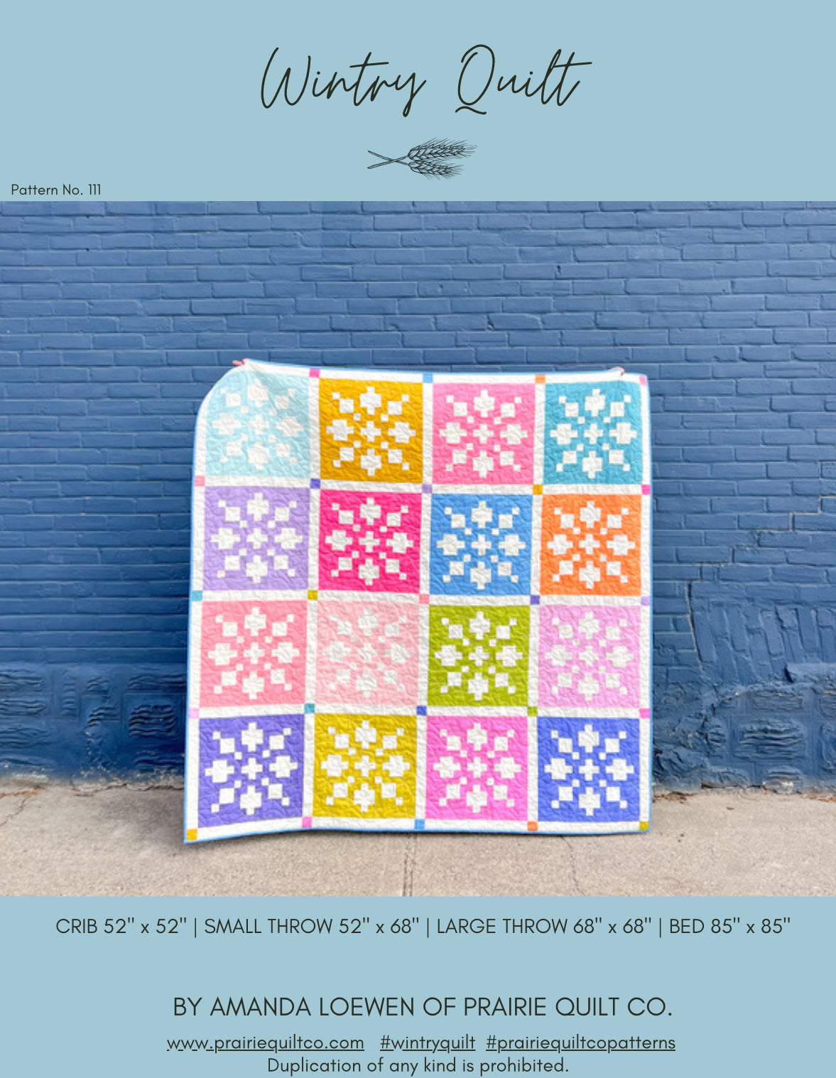 Quilt Patterns Using Two Colors Wintry Quilt Pattern PDF – Prairie