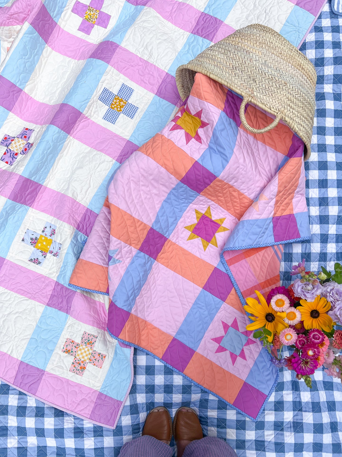 Gingham Days + Night Quilt Pattern - PDF