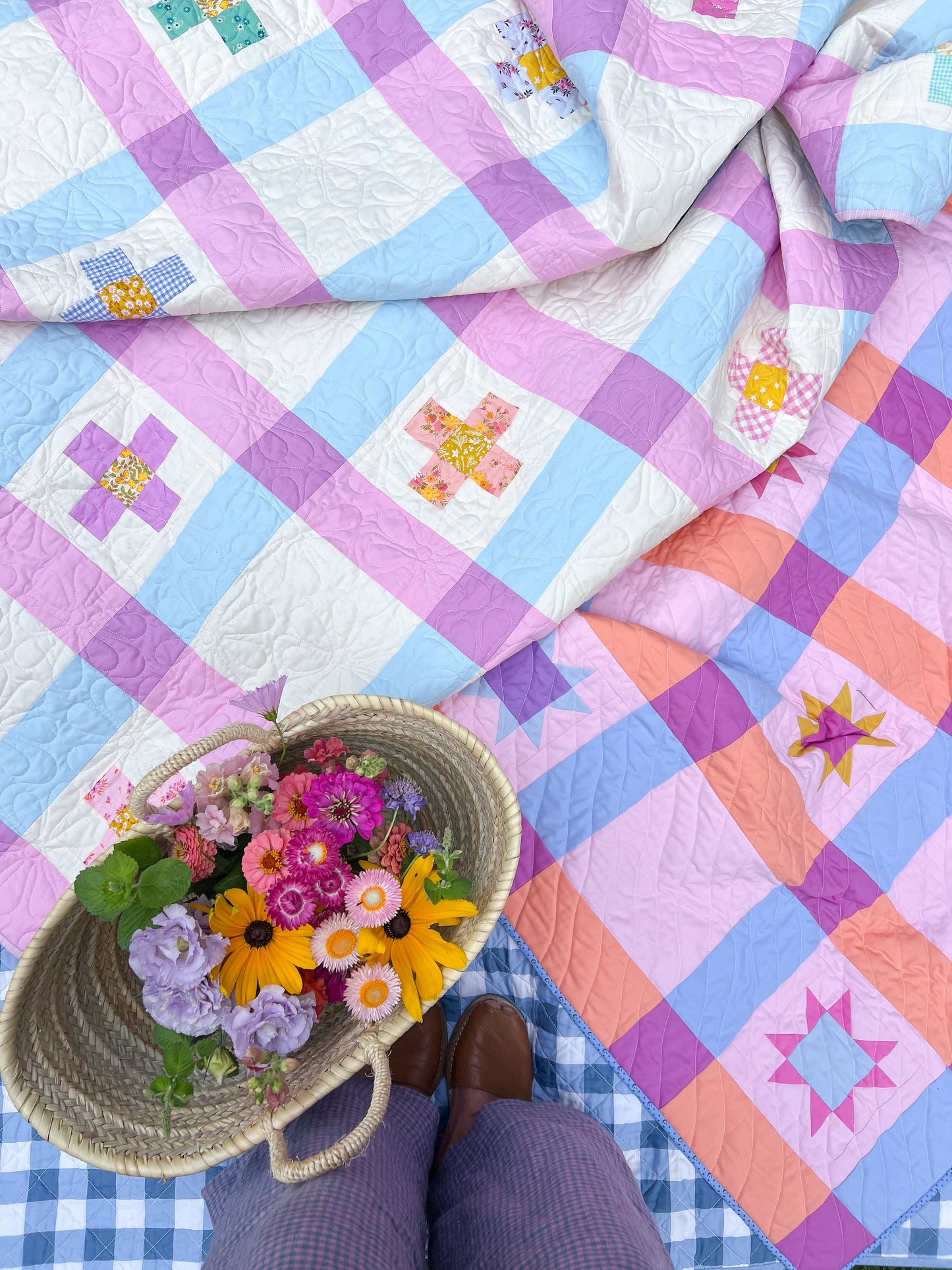 Gingham Days + Night Quilt Pattern - PDF