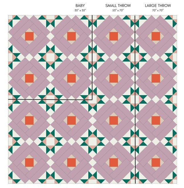 Wild Starflower Quilt Pattern - Paper Pattern
