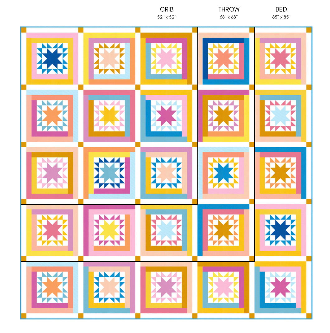 Cabin Nights Quilt Pattern - Paper Pattern