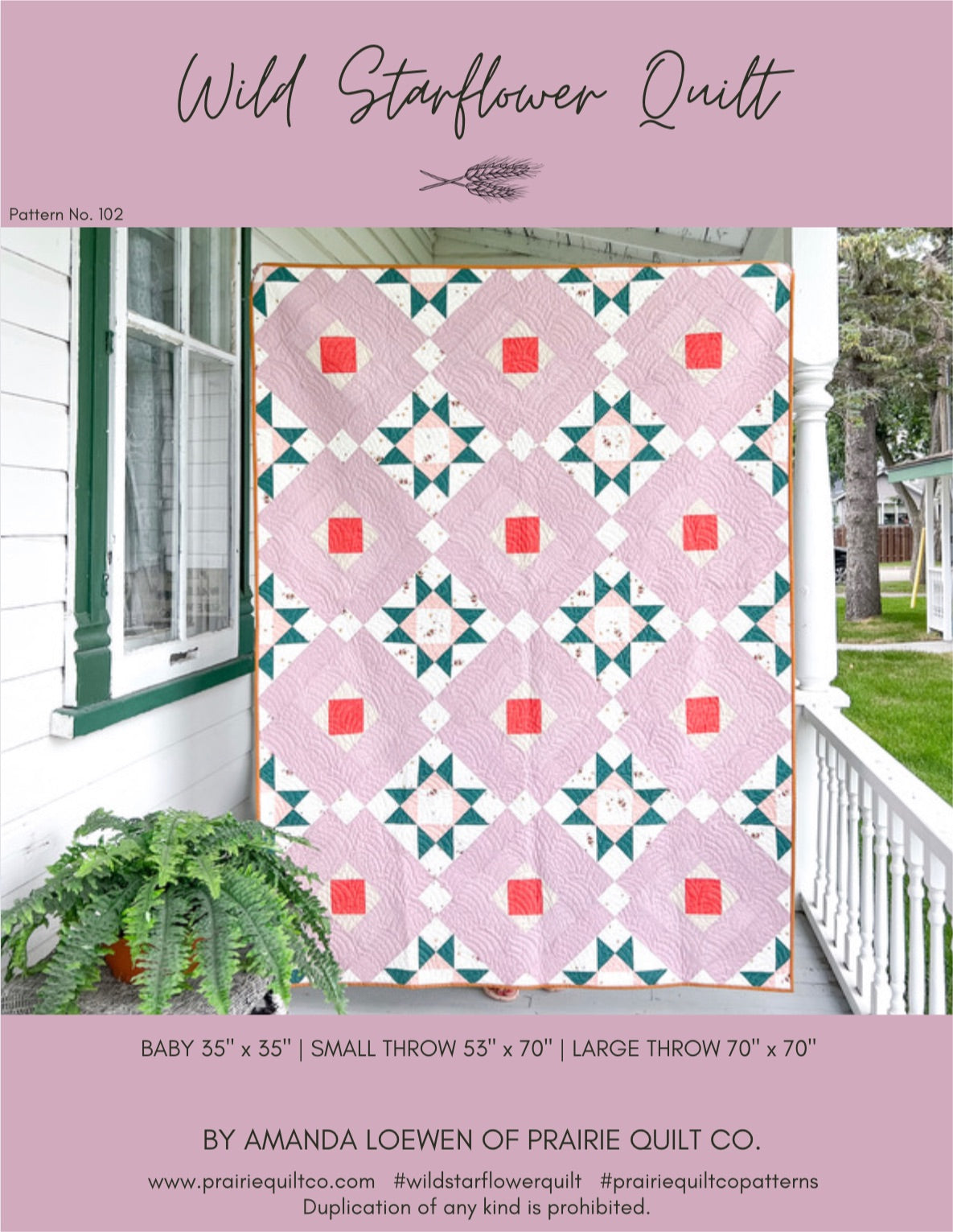 Wild Starflower Quilt Pattern - PDF