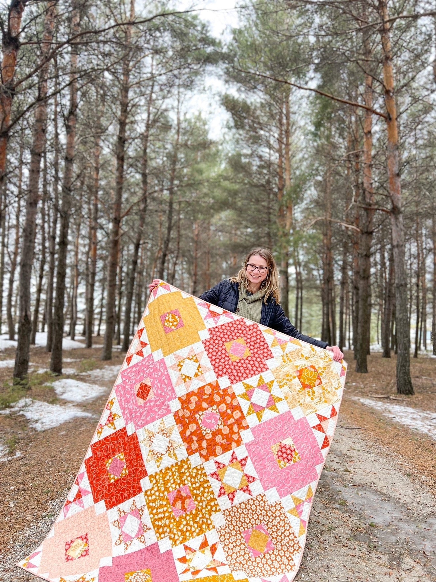 Wild Starflower Quilt Pattern - Paper Pattern